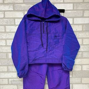 Zapp International & Big Flirt Opalescent Purple VTG Track Suit Size Medium